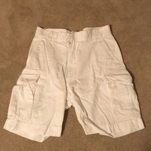 Polo Size 33 White Cargo Shorts